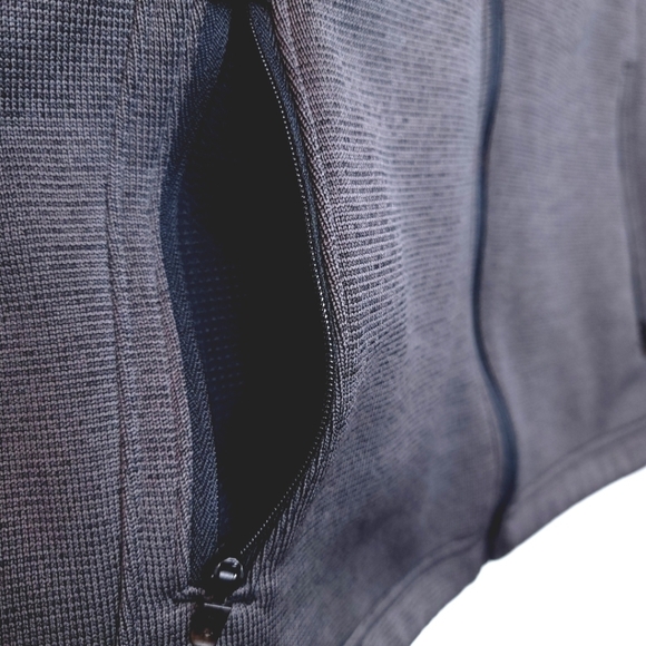 Under Armour men's m athletic performance gray heathered long sleeve zip jacket - Picture 3 of 16